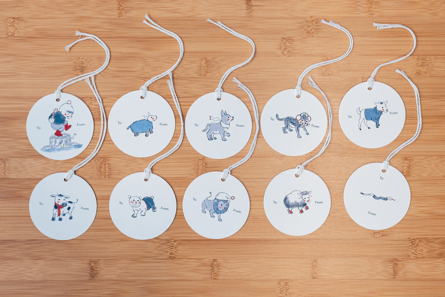 Peace - Set of 10 Gift Tags with String