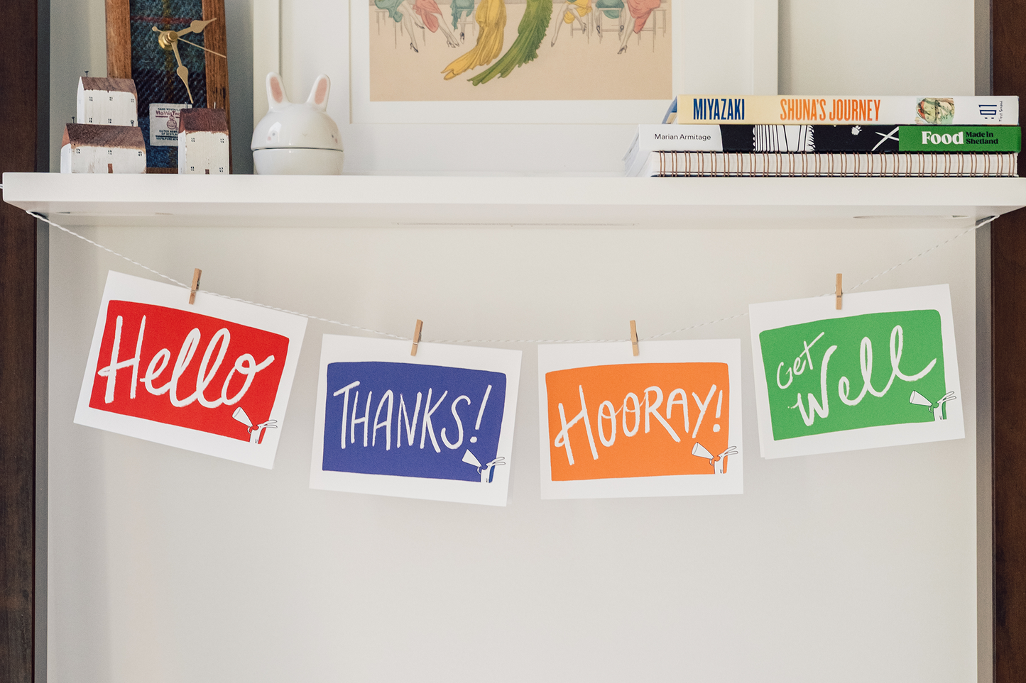 Hello Bunny Greeting Card Starter Pack - Set of 4 Blank Cards