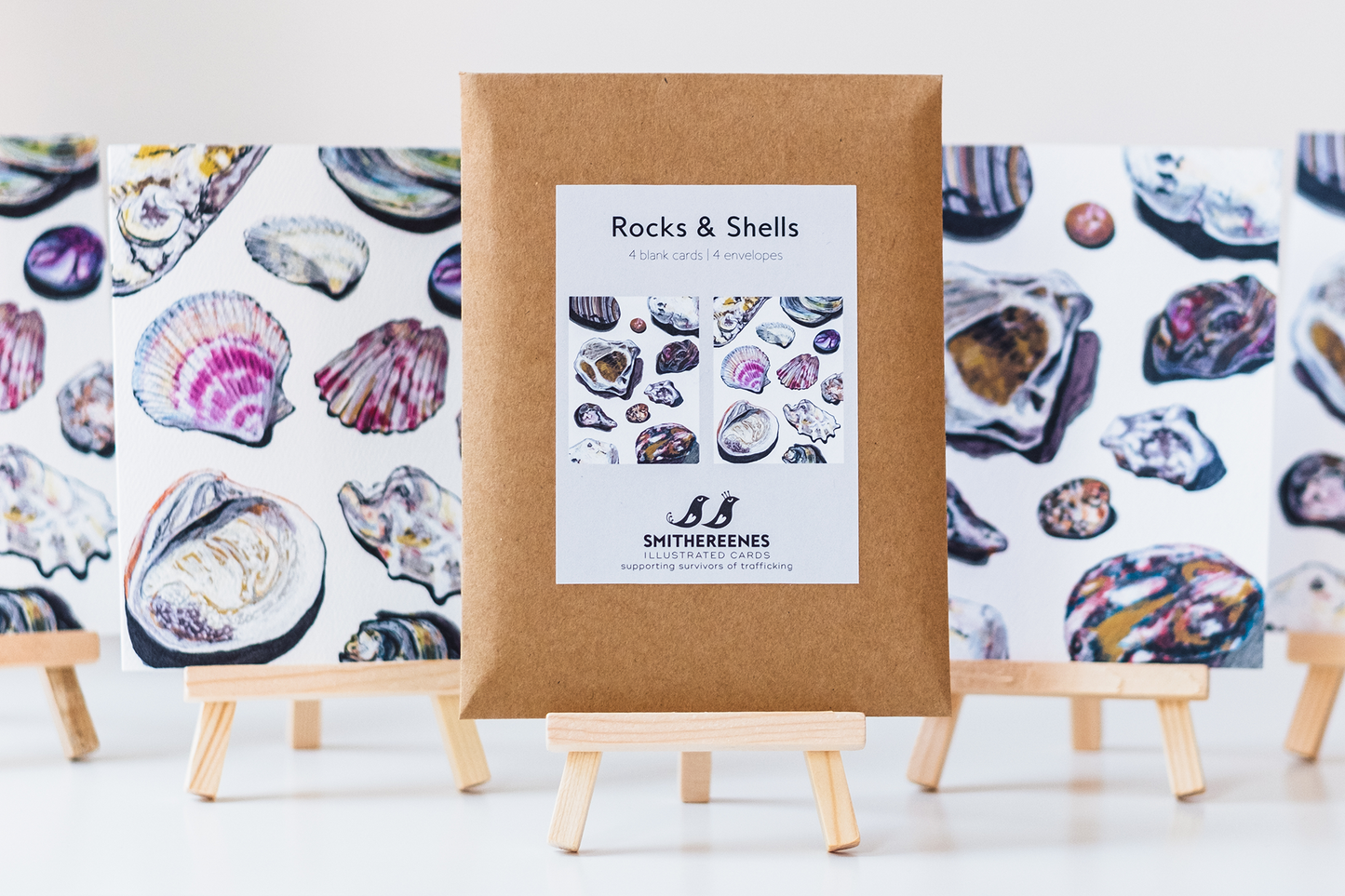 Rocks & Shells – Set of 4 Blank Cards