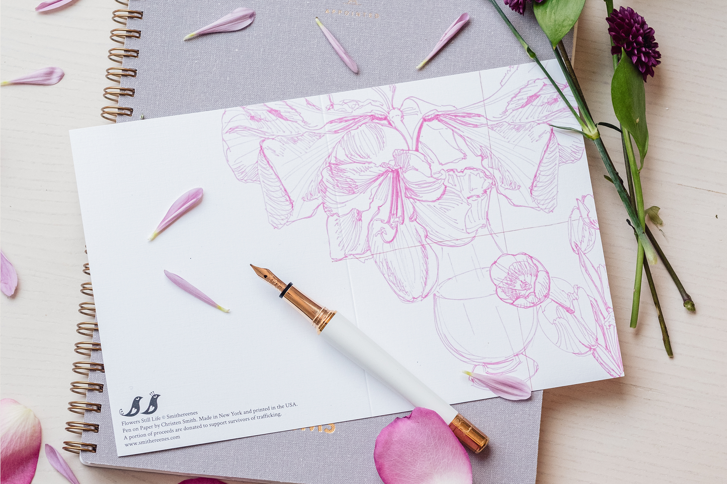 Flower Sketch Card