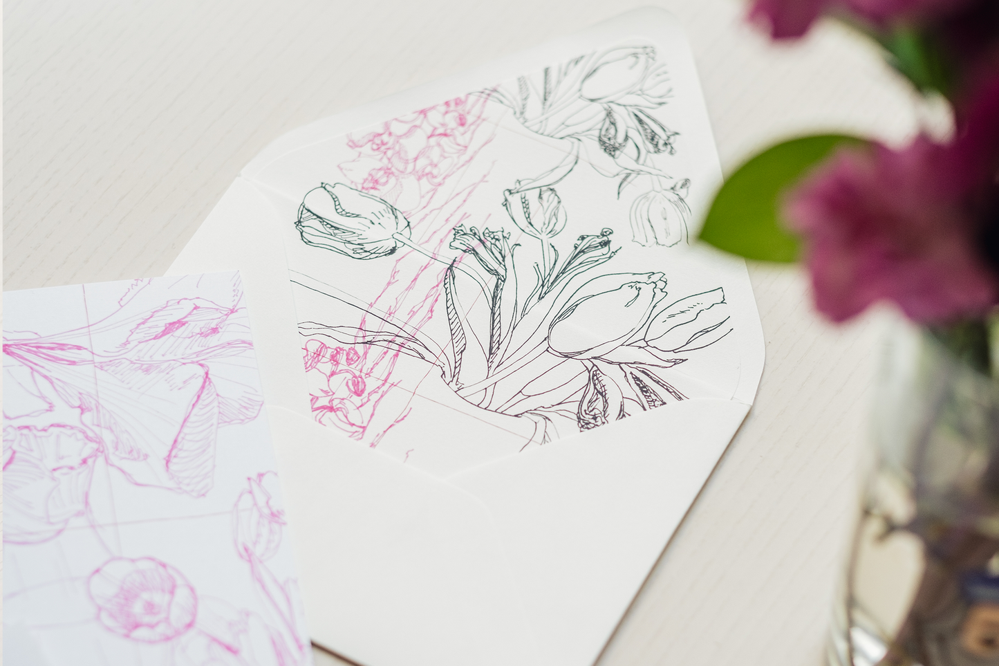 Flower Sketch Card